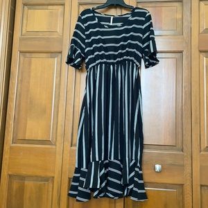 Paulino Black and White Dress